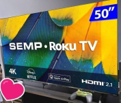 Smart TV 50” 4K UHD LED Semp RK8600 Wi-Fi Bluetooth 3 HDMI 1 USB na Magazine Luiza