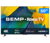 Smart TV 50” 4K UHD LED Semp RK8600 Wi-Fi – 3 HDMI 1 USB na Magazine Luiza