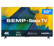 Smart TV 50” 4K UHD LED Semp RK8600 Wi-Fi – 3 HDMI 1 USB na Magazine Luiza