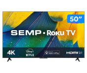 Smart TV 50” 4K UHD LED Semp RK8600 Wi-Fi – 3 HDMI 1 USB na Magazine Luiza
