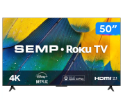 Smart TV 50” 4K UHD LED Semp RK8600 Wi-Fi – 3 HDMI 1 USB na Magazine Luiza