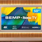 Smart TV 50” 4K UHD LED Semp RK8600 Wi-Fi – 3 HDMI 1 USB na Magazine Luiza