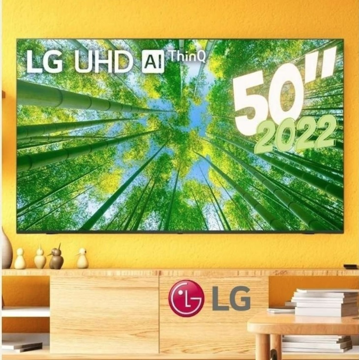 Smart TV 50″ LG 4K 50UQ7950PSB WiFi, Bluetooth, HDR, Inteligência Artificial ThinQ, Smart Magic, Google, Alexa na Casas Bahia