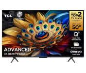 Smart TV 50″ QLED 4K TCL 50C655 com Processador AIPQ, Google TV, HDR10+, Wi-Fi Dual Band, Bluetooth Integrado, Google Assistente, Dolby Vision e Atmos na Casas Bahia