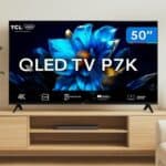 Smart TV 50" TCL 4K UHD QLED 50P7K Google TV AiPQ Google Assistente 3 HDMI na Aliexpress