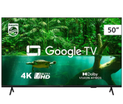 Smart TV 50″ Ultra HD 4K Philips 50PUG7408/78 com Google TV, HDR10+, Dolby Vision, Dolby Atmos, Bluetooth 5.0 e Chromecast Integrado na Casas Bahia