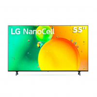 Smart Tv 55" 4K NanoCell LG 55NANO75SQA 2022 Inteligência Artificial ThinQAI Smart Magic Google Alexa na Extra