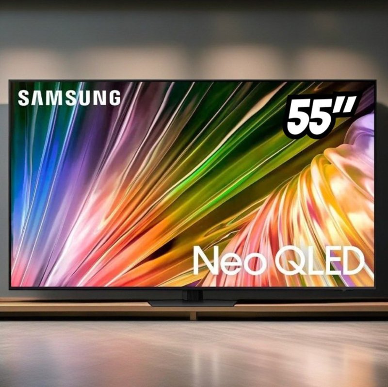 Smart TV 55” 4K Samsung Neo QLED 55QN85D com Processador com AI, AI Energy Mode, Dolby Atmos, Alexa built in, Wi-Fi, Bluetooth, USB e HDMI na Ponto