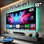 Smart TV 55″ 4K UHD QLED Samsung 55Q60DA Wi-Fi Bluetooth Alexa 3 HDMI 2 USB na Aliexpress