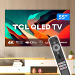 Smart TV 55” 4K UHD QLED TCL 55C635 Wi-Fi – Bluetooth Google Assistente 3 HDMI 2 USB na Magazine Luiza