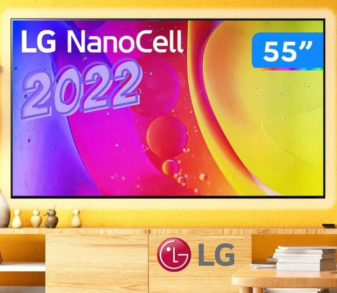 Smart TV 55″ LG 4K NanoCell 55NANO80 2022 HDMI 2.0, Nvidia GEFORCE NOW, ThinQ AI, Smart Magic, Google, Alexa na Casas Bahia