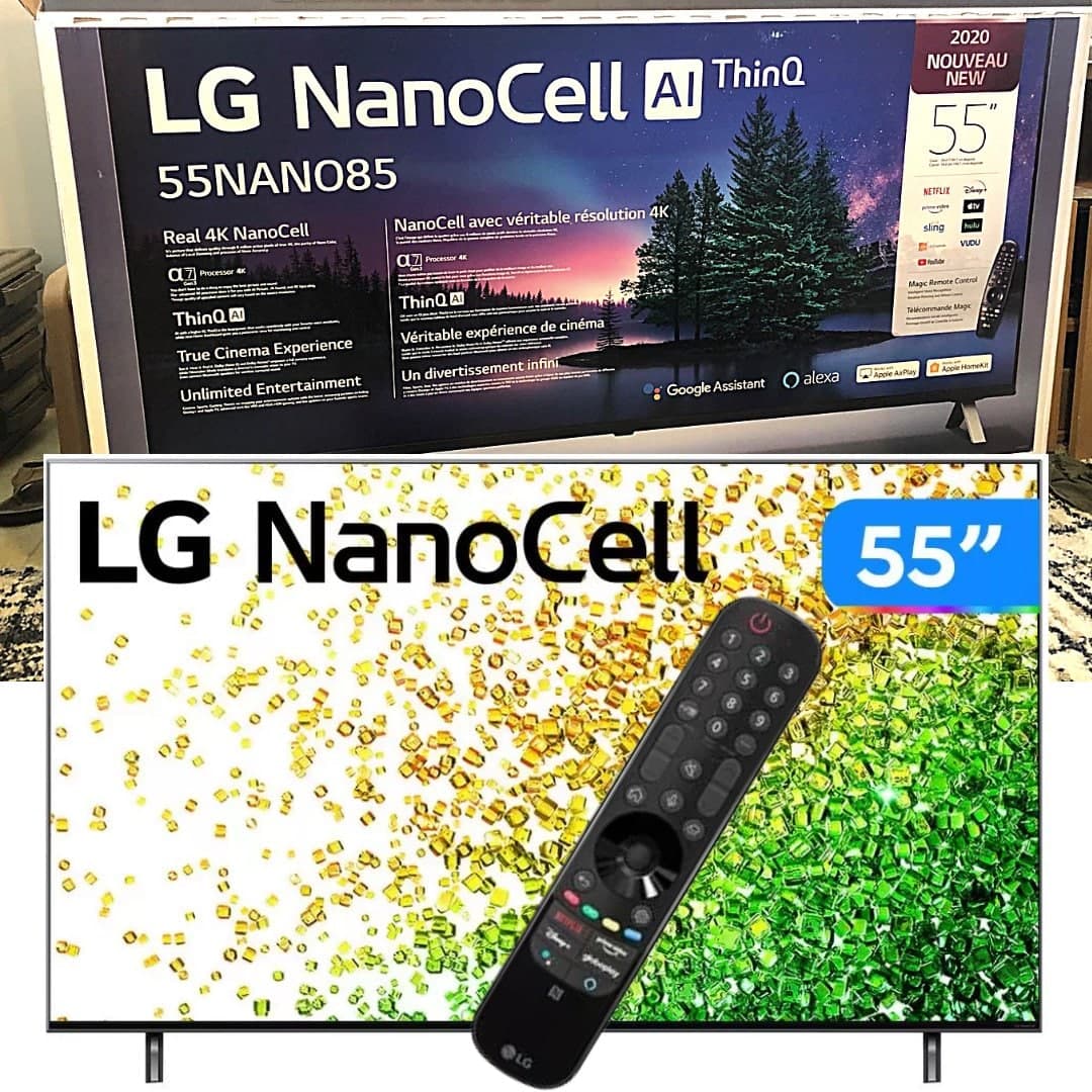 Smart TV 55" LG 4K NanoCell 55NANO85 120 Hz, FreeSync2, HDMI 2.1, Inteligência Artificial ThinQ, Google, Alexa e Smart Magic - 2021 na Americanas