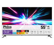 Smart TV 55″ Philco 4K UHD LED Roku TV Dolby Audio P55CRA na Amazon