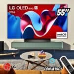 Smart TV 55 Polegadas LG OLED 4K Evo, 4 HDMI, 3 USB, ThinQ AI, Alexa – OLED55c4 na KaBuM!