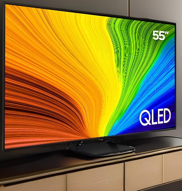 Smart TV 55 Polegadas Samsung QLED 4K 2024 55Q70D, com Alexa Built In e Som em Movimento Virtual na KaBuM!