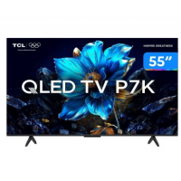 Smart TV 55" TCL 4K UHD QLED 55P7K Google TV AiPQ Google Assistente 3 HDMI 1 USB na Aliexpress