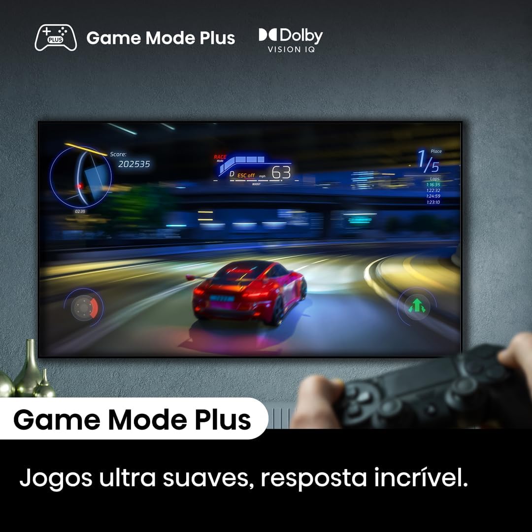 Smart TV 55″ UHD 4K QLED Hisense 55Q6N Google TV com HDR10+, Dolby Atmos, Sports Mode, Game Mode Plus e Compatível com Alexa na Casas Bahia