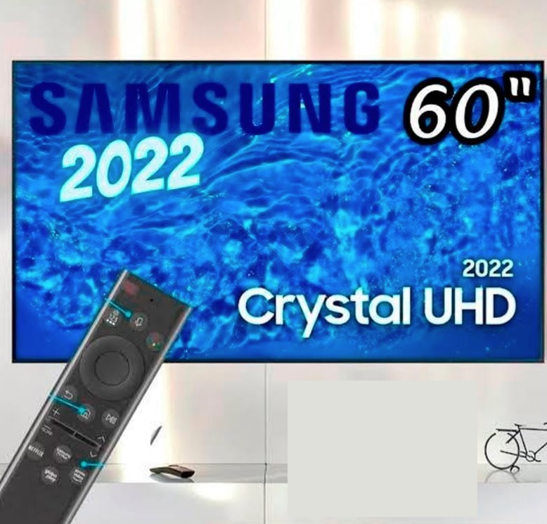 Smart TV 60″ Crystal UHD 4K Samsung 60BU8000, Painel Dynamic Crystal Color, Design slim, Tela sem limites, Alexa built in, Controle Remoto Único na Casas Bahia