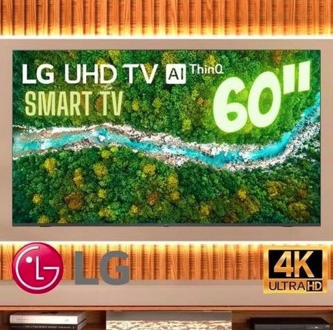 Smart TV 60″ LG 4K UHD 60UP7750 Wi-Fi Bluetooth HDR Inteligência Artificial ThinQ Google Alexa e Smart Magic – 2021 na Americanas