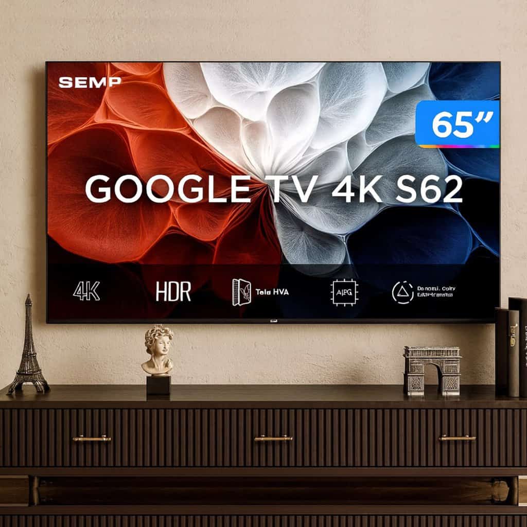 Smart TV 65″ TCL 4K UHD LED HVA Google TV 65S62 2025 na Amazon
