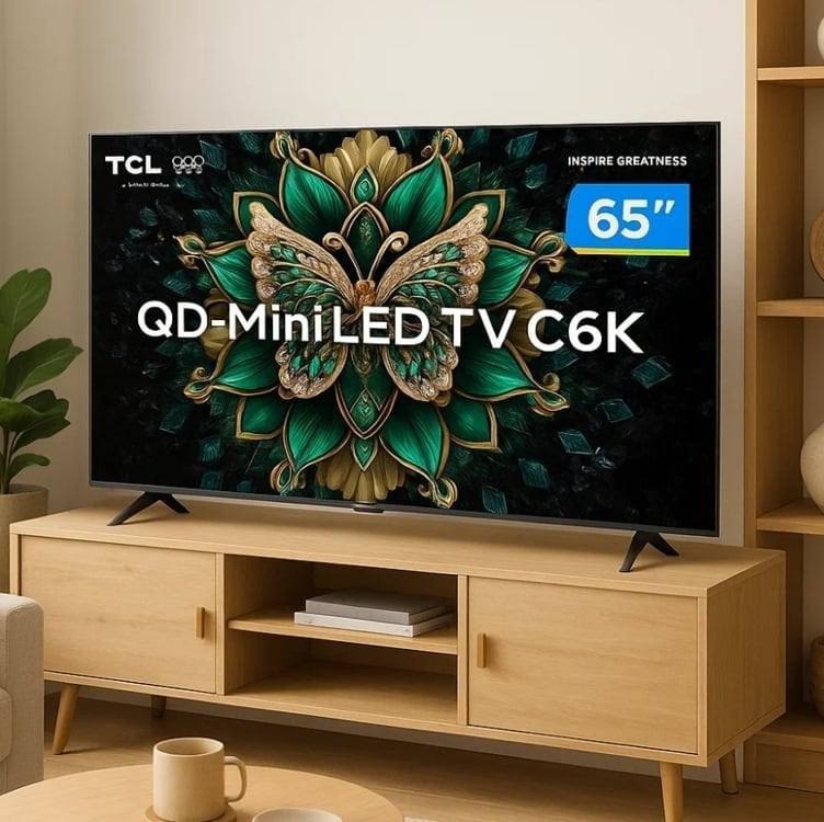 Smart TV 65″ TCL 4K UHD MiniLED 65C6K 120Hz Google TV AiPQ Google Assistente 4 HDMI 2 USB na Aliexpress