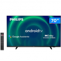 Smart TV 70” 4K UHD D-LED Philips 7406 - 70PUG7406/78 Wi-fi Bluetooth Google Assistente na Magazine Luiza