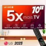 Smart TV 70” 4K UHD LED LG 70UR8750 – Wi-Fi Bluetooth Alexa 3 HDMI IA na Magazine Luiza