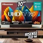 Smart TV 70 Polegadas Hisense DLED 4K, 3 HDMI, 2 USB, Com Sleep Timer, Entrada E WiFi – 70a6khsv na KaBuM!
