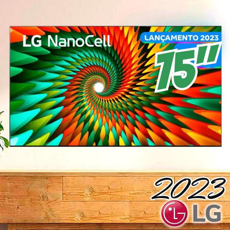 Smart TV 75″ 4K LG NanoCell 75NANO77SRA Bluetooth, ThinQ AI, Alexa, Google Assistente, Airplay, 3 HDMIs na Casas Bahia