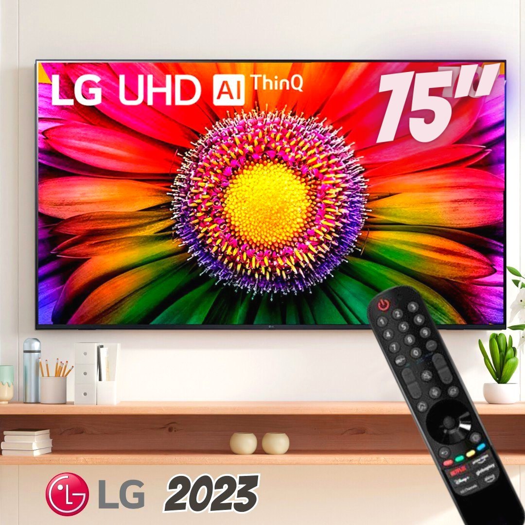 Smart TV 75″ 4K LG UHD ThinQ AI 75UR8750PSA HDR Bluetooth Alexa Google Assistente Airplay2 3 HDMI na Amazon