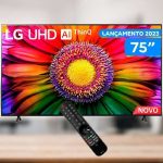 Smart TV 75″ 4K LG UHD ThinQ AI 75UR8750PSA na Amazon