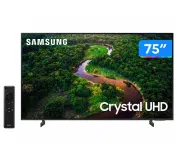 Smart TV 75” UHD 4K LED Crystal Samsung 75CU8000 – Wi-Fi Bluetooth Alexa 3 HDMI na Magazine Luiza