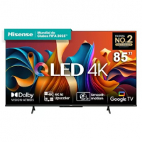 Smart TV 85" Hisense Ultra HD 4K QLED, Google TV Com HDR10+ Dolby Atmos - 85A53HUA na Casas Bahia