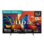 Smart TV 85″ Hisense Ultra HD 4K QLED, Google TV com HDR10+, Dolby Atmos, Modo Esporte, Modo Jogo e Compatível com Alexa – 85A53HUA na Casas Bahia