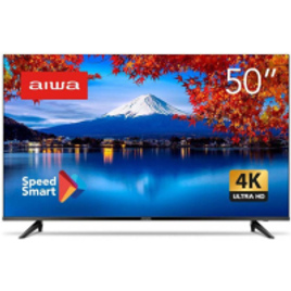 Smart TV Aiwa 50’’ 4K Ultra HD HDR10 Borda Infinita AW-BL-01 Preta Bivolt na Eletrum