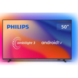 Smart TV Android Philips 50" 4K Ambilight Comando de Voz Dolby Vision/Atmos VRR/ALLM Bluetooth - 50PUG7907/78 na Americanas