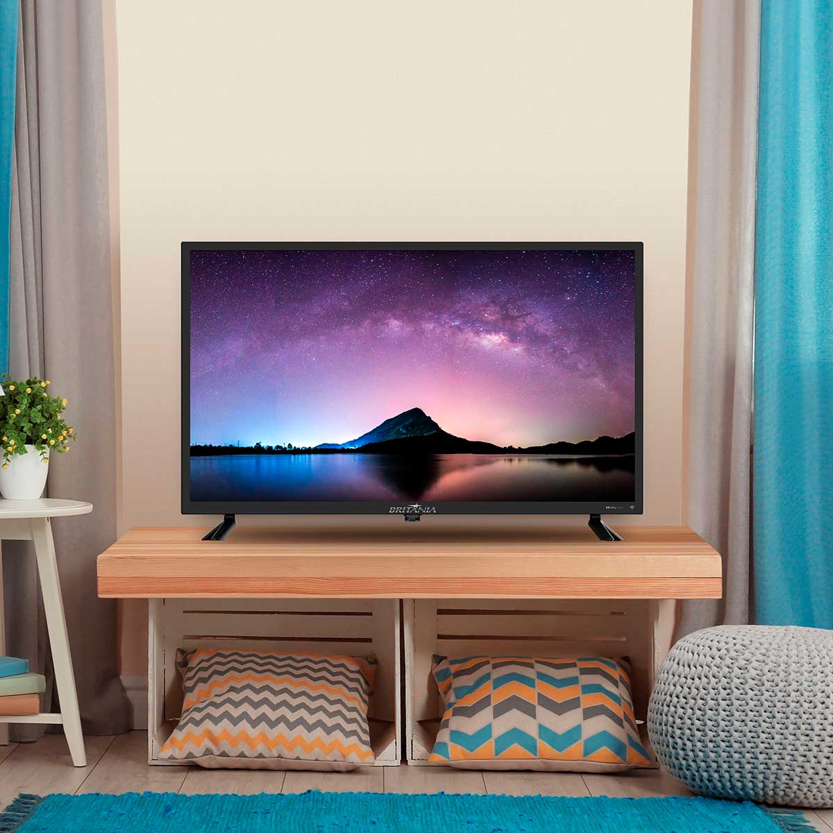 Smart TV D Led 32″ Britania 99323100 HD (1366×768) WiFi Integrado Preta com Conversor Digital Integrado na Carrefour