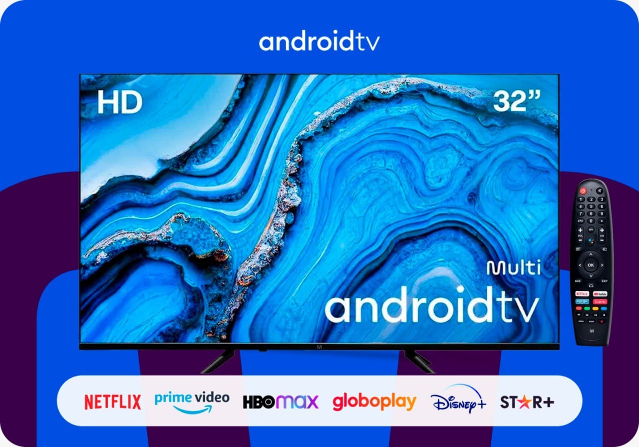 Smart TV DLED 32” HD Multi Android, 3 HDMI 2 USB – TL042M na Multi