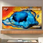 Smart TV DLED 75″ 4K Toshiba 75C350NS VIDAA 4 HDMI 2 USB Wi-Fi – TB033M na Amazon