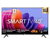 Smart TV FHD Hisense 40″ Polegadas 40A4N com DTS Virtual X, Game e Sports Mode, Controle por Voz, Share to TV e Compatível com Alexa na Amazon