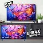 Smart TV HQ 50" UHD tela sem bordas Android 13 design Slim HQS50NKHM na Amazon