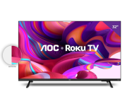 Smart TV LED 32″ HD AOC 32S5135/78G – Design sem bordas, Wifi, Conversor Digital, USB, HDMI na Amazon