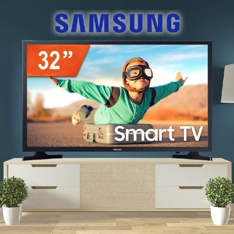 Smart TV LED 32” HD Samsung T4300 HDR Wi-Fi Tizen Dolby Digital Plus 2 HDMI 1 USB Preta 2020 na Compra Certa