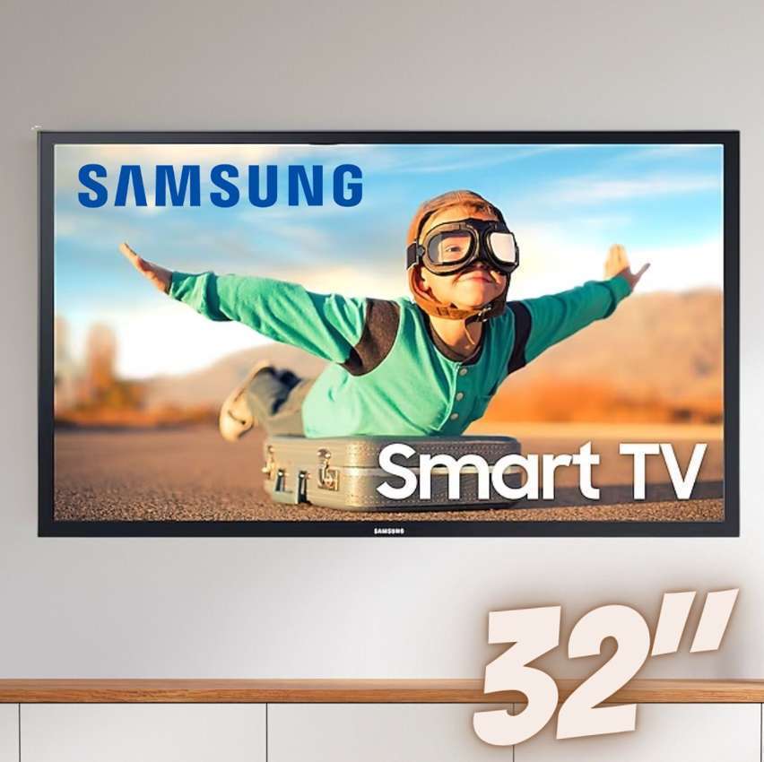Smart TV LED 32” HD Samsung T4300 HDR Wi-Fi Tizen Dolby Digital Plus 2 HDMI 1 USB Preta 2020 na Compra Certa