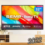 Smart TV LED 32′ HD Semp 32R6500 – Wifi, HDMI, USB na Amazon