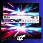 Smart TV LED 42″ Philco Full HD PTV42G6FR2CPF com Roku TV, Google Assistente, Dolby Audio e processador Quad-core na Casas Bahia