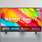 Smart TV LED 43″ FULL HD Semp R6500 – Roku, Alexa, Wifi na Amazon