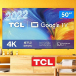 Smart TV LED 50″ 4K UHD TCL 50P635 – Google TV, Wifi, HDMI , PRETO na Amazon