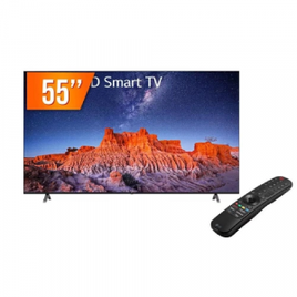 Smart TV LED 55" Ultra HD 4K LG WI-FI Bluetooth HDR Thinq AI - 55UQ801C0SB na Mega Mamute