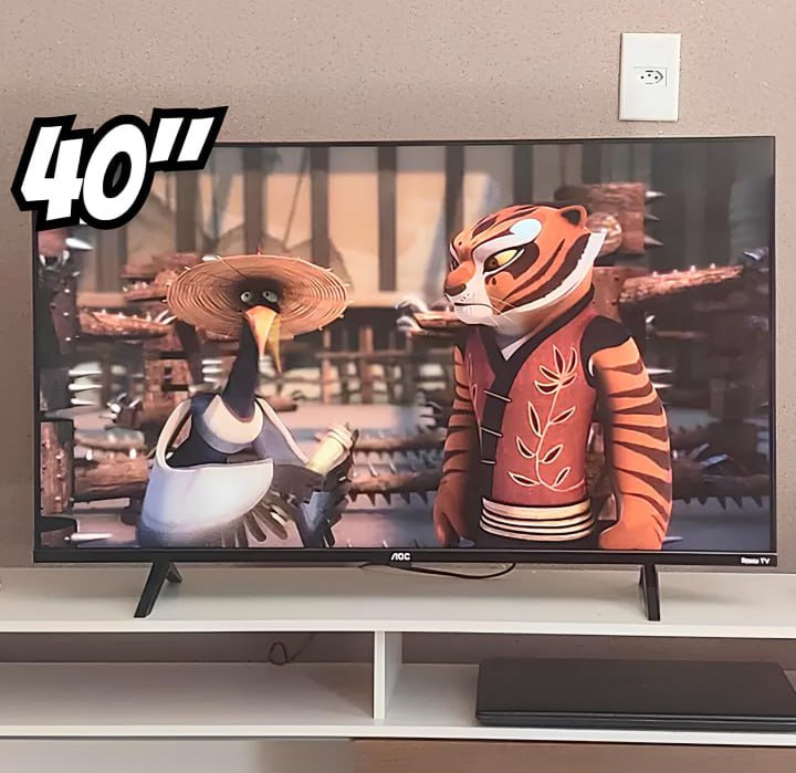 Smart TV LED AOC 40 Polegadas Full HD Roku 40S5045/78 Wi-Fi HDMI Preta na Shopee
